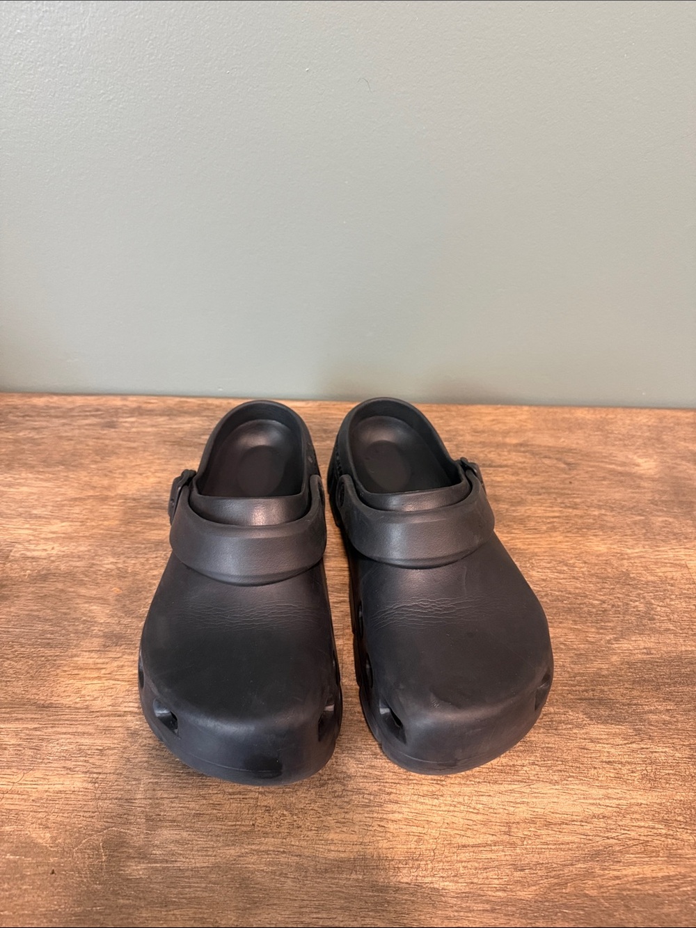 Birkenstock Black Slip-On Clogs with Adjustable Strap